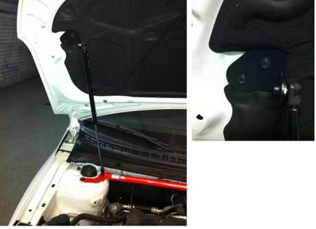 Упор гидропневматический капота с крепежем (без растяжки), для авто Kia Cerato 2009-2012
