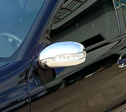 Накладки на зеркала хромированные IDFR 1-MB204-13C для Mercedes Benz W211 E Class 2002-2006