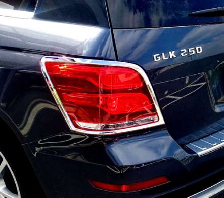 Накладки на задние фонари хромированные IDFR 1-MB341-02C для Mercedes Benz GLK Class X204 2012-2015