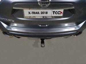 Накладка на задний бампер (лист шлифованный) код NISXTR18-08 для Nissan X-Trail T32 2018- 