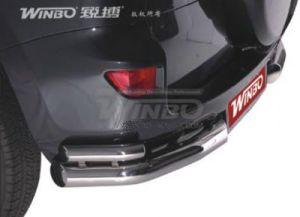 Защита заднего бампера уголки двойные диам.76/38мм, нержавейка, для авто Toyota Rav4 2006-2012