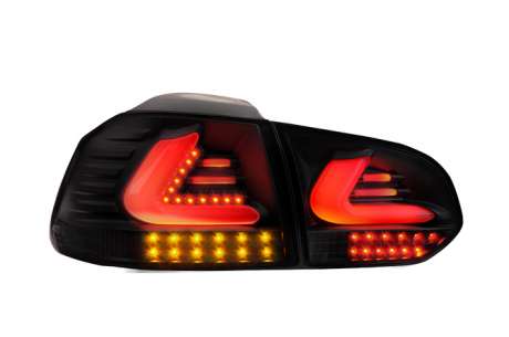 Задняя оптика диодная темно-черная LH 60-1358SB для Volkswagen Golf VI 2008-2012