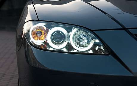 Ангельские глазки неоновые CCFL комплект 6 колец для Mazda 3 2003-2008