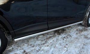 Подножки-трубы диам.42мм, нержавейка (возможен заказ черного или серого цвета), для авто Mazda CX-5 2012-
