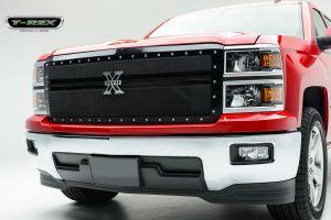 Решетка радиатора черная стальная T-Rex X-Metal для Chevrolet Silverado 2014-