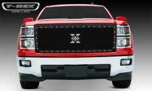 Решетка радиатора черная стальная T-Rex X-Metal Series для Chevrolet Silverado 2014-