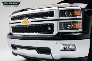 Решетки радиатора черные стальные T-Rex X-Metal для Chevrolet Silverado 2014- 