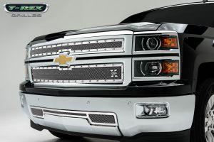 Решетки радиатора хромированные стальные T-Rex X-Metal для Chevrolet Silverado 2014- 