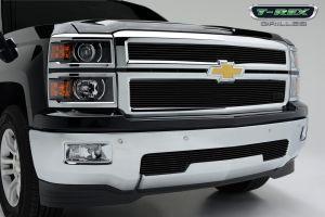 Решетки радиатора и бампера черные стальные T-Rex Billet Grille для Chevrolet Silverado 2014- 