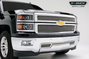 Решетки радиатора и бампера стальные T-Rex Mesh Grille для Chevrolet Silverado 2014- 
