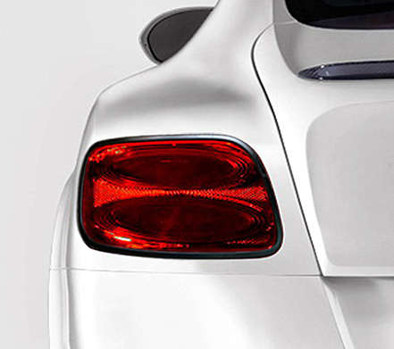 Накладки на задние фонари черные IDFR 1-BT604-02BK для Bentley Continental GT 2012-2013