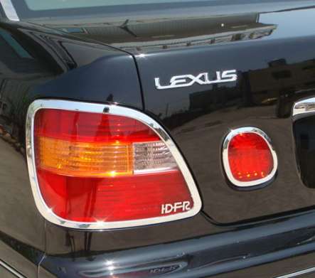 Накладки на задние фонари хромированные IDFR 1-LS200-02C для Lexus GS300 1998-2005