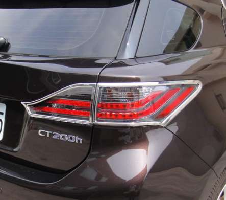 Накладки на задние фонари хромированные IDFR 1-LS040-02C для Lexus CT 200 2011-2015