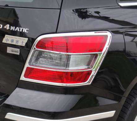 Накладки на задние фонари хромированные IDFR 1-MB340-02C для Mercedes Benz GLK Class X204 2008-2012