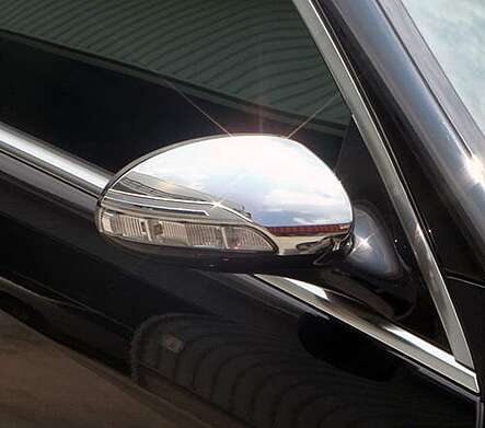 Накладки на зеркала хромированные IDFR 1-MB604-07C для Mercedes Benz W221 S Class 2005-2009