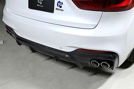 Диффузор заднего бампера (карбон) 3D Design для BMW X6 F16 (оригинал, Япония)