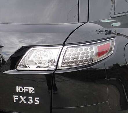 Накладки на задние фонари хромированные IDFR 1-IF301-02C для Infiniti FX35 2003-2008 