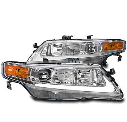 Передняя оптика диодная хромированная New Style для Acura TSX 2004-2008