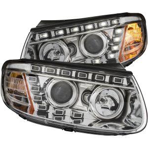 Передняя оптика диодная хромированная для Hyundai Santa Fe 2007-2012