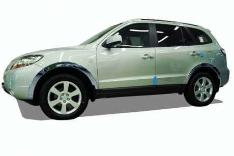 Накладки на колесные арки хромированные Autoclover A354 для Hyundai Santa Fe 2006-2008