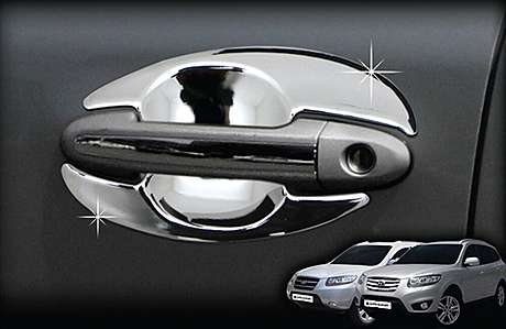 Накладки под ручки хромированные Autoclover C313 для Hyundai Santa Fe 2006-2012