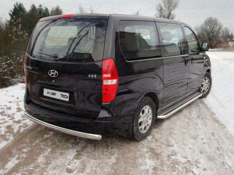 Защита задняя (центральная) 75х42 мм код HYUNH110-05 для Hyundai H1 2007-2013