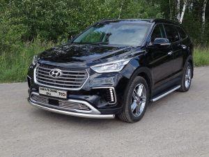 Защита передняя нижняя 60,3 мм код HYUNSFGR16-03 для HYUNDAI SANTA FE GRAND 2016-