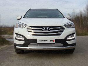 Решетка радиатора 16 мм для HYUNDAI SANTA FE 2012-