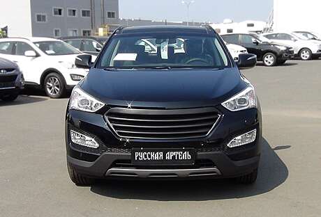 Решётка радиатора с черной сеткой для Hyundai Santa Fe New 2013-2018