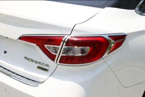 Накладки на задние фонари хромированные для Hyundai Sonata LF 2015-