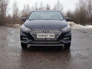 Решетка радиатора верхняя (лист) код HYUNSOL17-02 для HYUNDAI SOLARIS 2017-