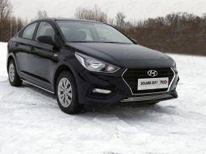 Решетка радиатора нижняя 12 мм код HYUNSOL17-04 для HYUNDAI SOLARIS 2017-