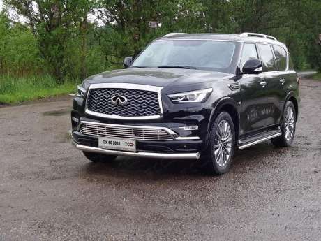 Защита передняя нижняя 76,1 мм код INFQX8018-08 для INFINITI QX80 2018-