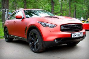 Накладка на штатный капот с воздухозаборниками для INFINITI FX 2010-