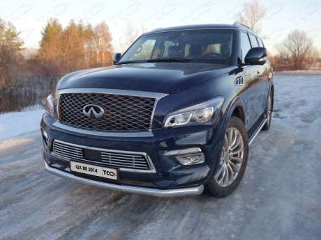 Защита передняя нижняя 76,1 мм код INFQX8014-02 для INFINITI QX80 2014-2018