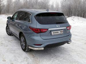 Защита задняя (уголки овальные) 75х42 мм код INFQX6016-43 для INFINITI QX60 2016-