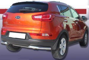 Защита заднего бампера уголки диам.57мм, нержавейка, для авто Kia Sportage 2010-