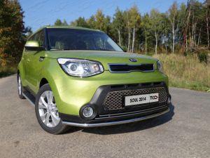 Защита передняя нижняя 42,4 мм код KIASOUL14-02 для KIA SOUL 2014-