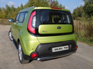 Защита задняя (овальная) 75х42 мм код KIASOUL14-13 для KIA SOUL 2014-