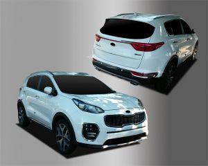 Накладки на катафоты передние и задние хромированные для Kia Sportage 2016-