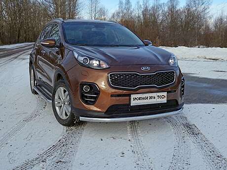 Защита передняя нижняя 60,3 мм код KIASPORT16-18 для KIA SPORTAGE 2016-