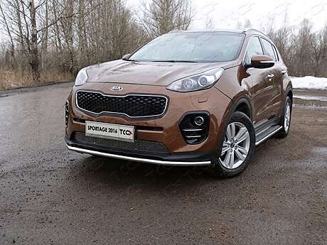 Защита передняя нижняя 42,4 мм код KIASPORT16-19 для KIA SPORTAGE 2016-