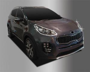 Накладки на передние фары хромированные для Kia Sportage 2016-