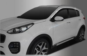 Верхние молдинги стекол хромированные для Kia Sportage 2016-