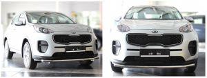 Защита переднего бампера труба диам.53мм, нержавейка, для авто Kia Sportage 2016-