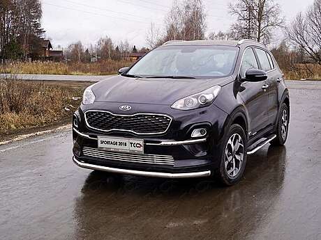 Защита передняя нижняя 60,3 мм код KIASPORT18-19 для KIA SPORTAGE QL 2018-