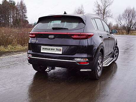 Защита задняя (уголки) 42,4 мм код KIASPORT18-39 для KIA SPORTAGE QL 2018-