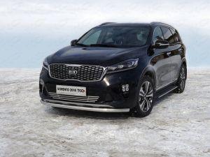 Защита передняя нижняя 60,3 мм код KIASORPR18-14 для KIA SORENTO Prime 2018-