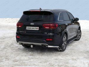 Защита задняя (уголки) 60,3 мм код код KIASORPR18-29 для KIA SORENTO Prime 2018-