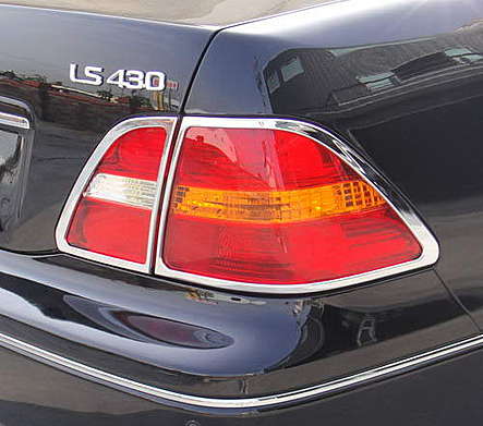 Накладки на задние фары хромированные IDFR 1-LS401-02C для Lexus LS430 2001-2003 